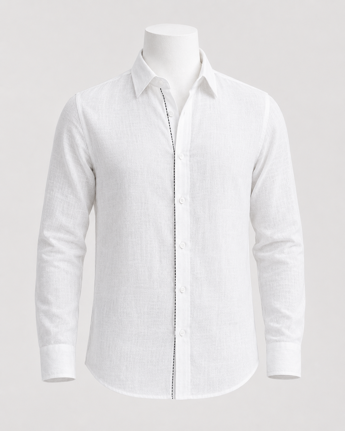 Royal Rimi White full Shirt - Image 2