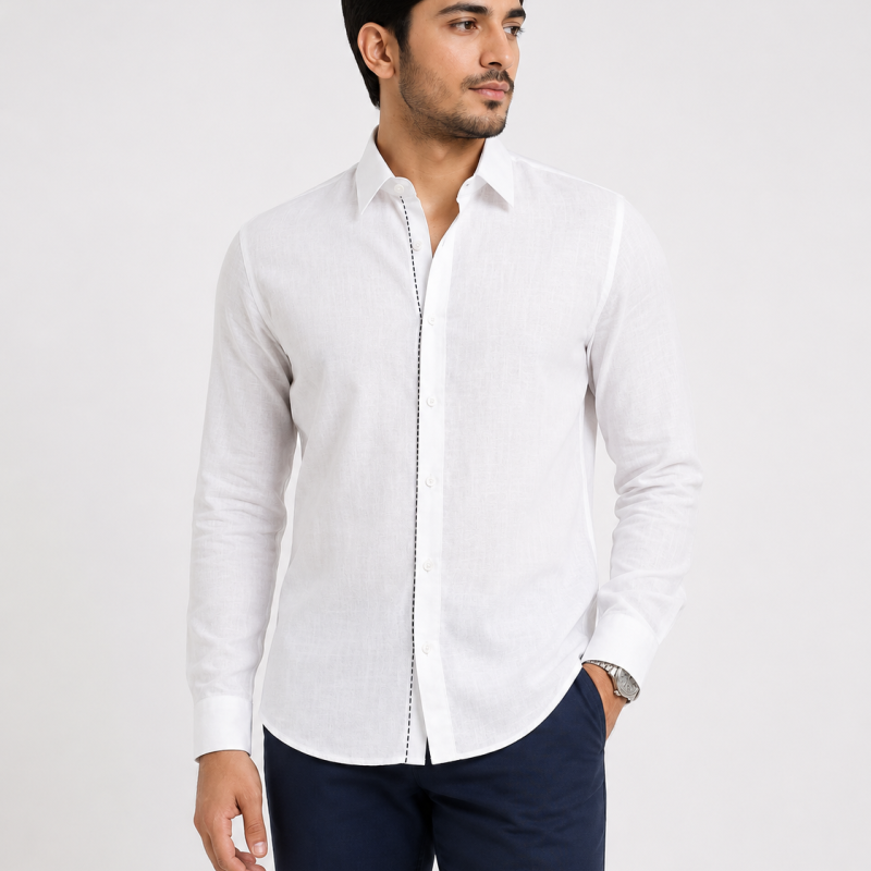 Royal Rimi White full Shirt