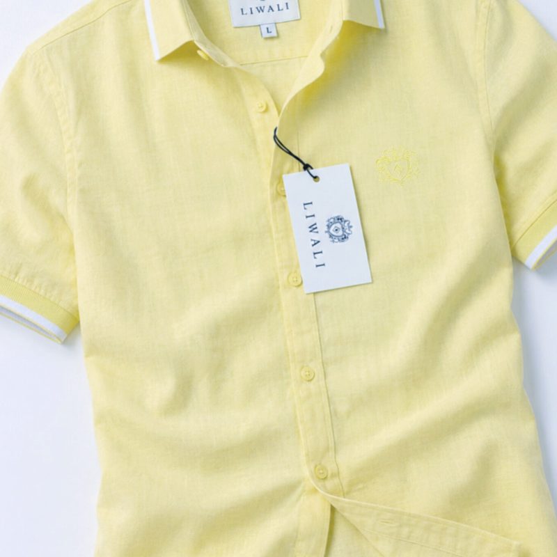 pestrol Yellow rib style shirt