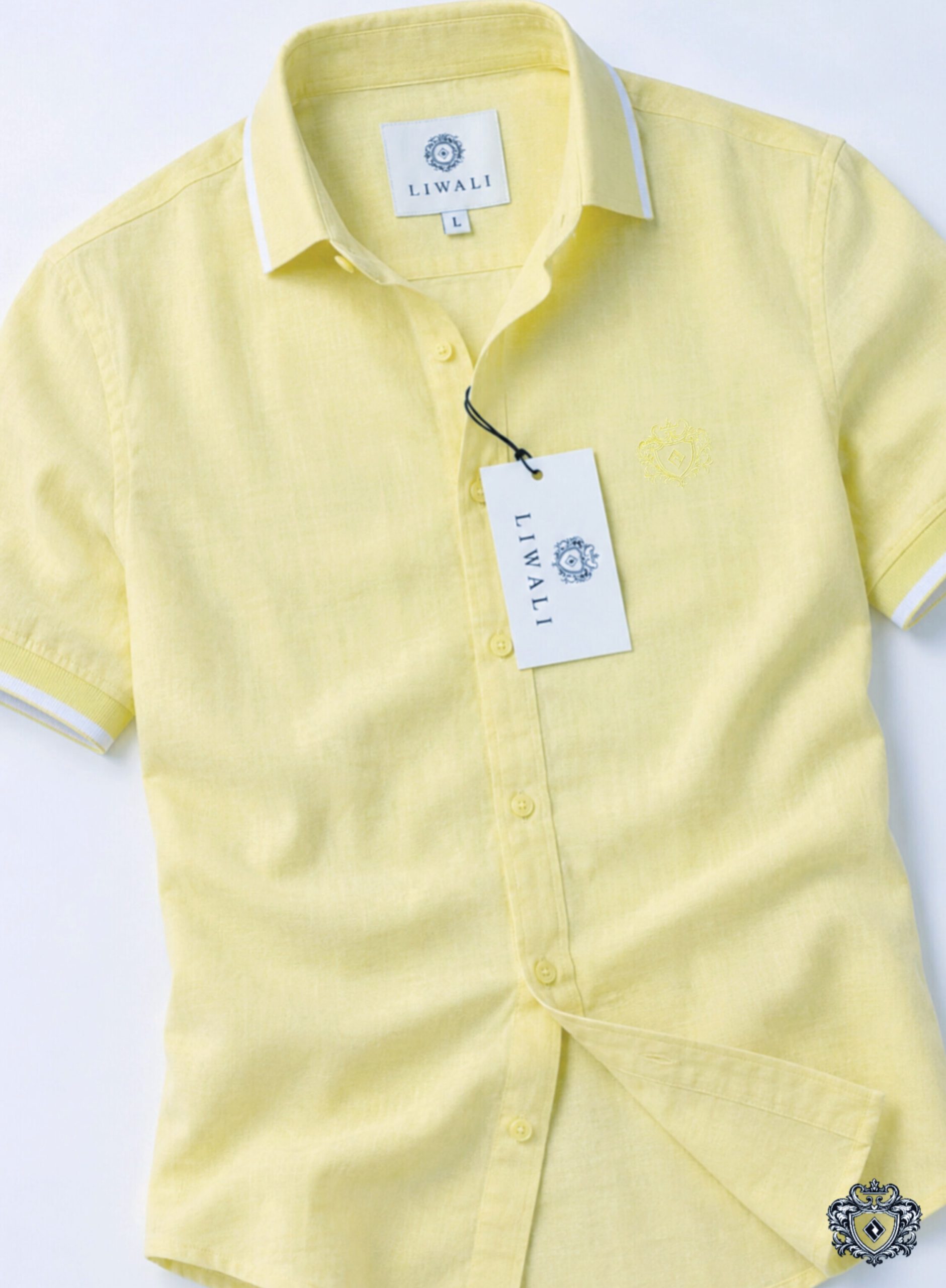 pestrol Yellow rib style shirt